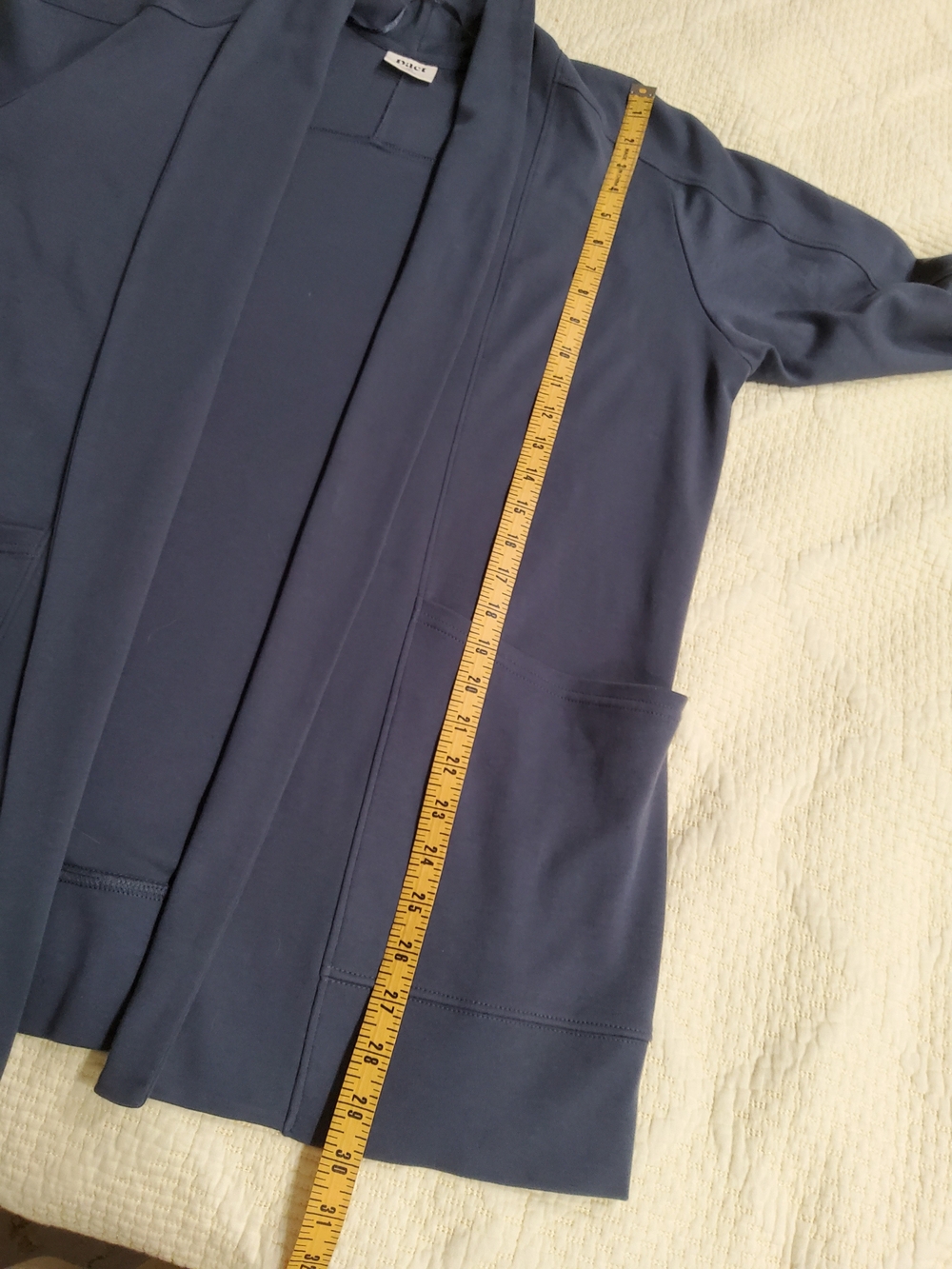 PACT Organic Airplane Wrap Cardigan Size M - Picture 12 of 15